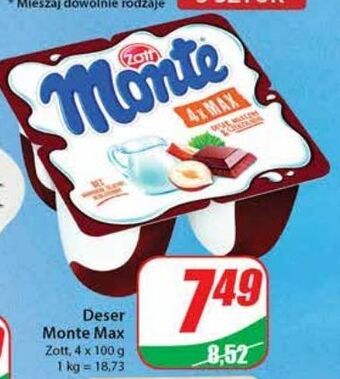 Dino Deser mleczno-czekoladowy z orzechami zott monte oferta