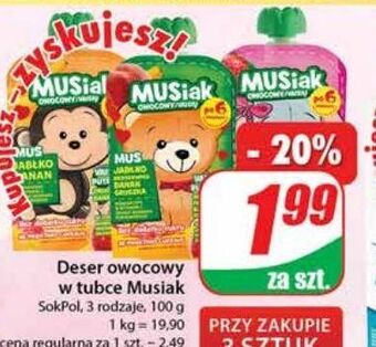 Dino Mus jabłko banan musiak oferta