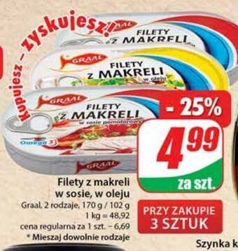 Dino Filety z makreli w oleju graal oferta
