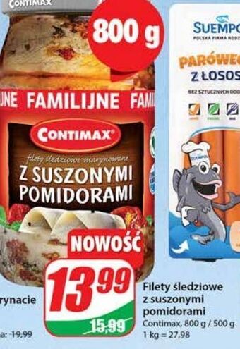 Dino Filety śledziowe z suszonymi pomidorami contimax oferta