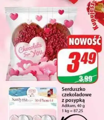 Dino Serduszko czekoladowe z posypką adikam oferta