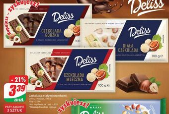 Dino Czekolada biała z całymi orzechami laskowymi deliss oferta