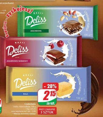 Dino Czekolada mleczna z orzechami arachidowymi deliss oferta