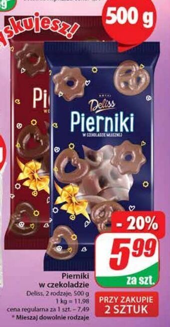 Pierniki w mlecznej czekoladzie deliss