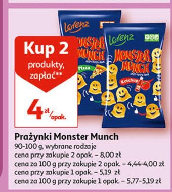 Auchan Chrupki pizza lorenz monster munch oferta