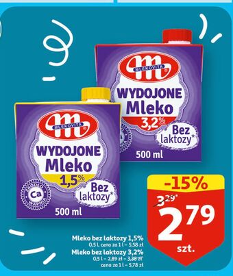 Auchan Mleko bez laktozy 3.2% mlekovita wydojone oferta