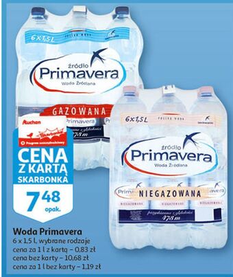 Auchan Woda gazowana primavera oferta