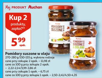 Auchan Pomidory suszone w oleju auchan oferta