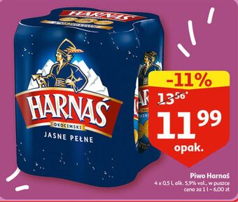 Auchan Piwo harnaś jasne pełne oferta