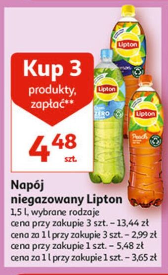 Auchan Herbata mrożona peach lipton ice tea oferta