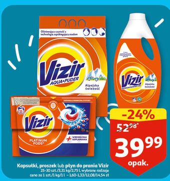 Auchan Kapsułki do prania color vizir platinum pods oferta