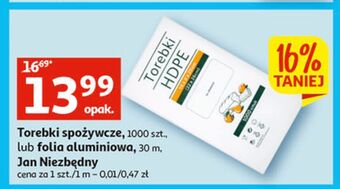 Auchan Folia aluminiowa 30 m jan niezbędny oferta