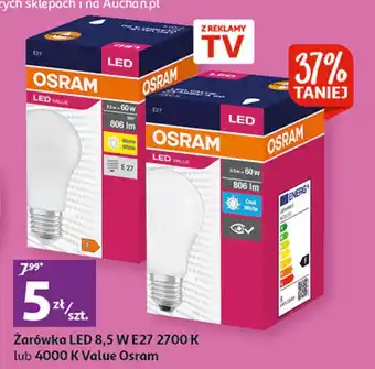 Auchan Żarówka e27 60w osram oferta