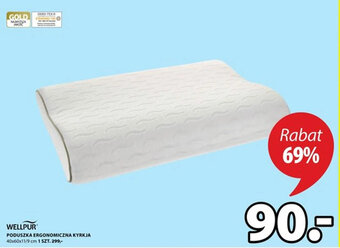 JYSK Wellpur Poduszka ergonomiczna Kyrkja 40x60x11/9cm oferta