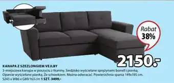 JYSK Kanapa z szezlongiem vejlby oferta