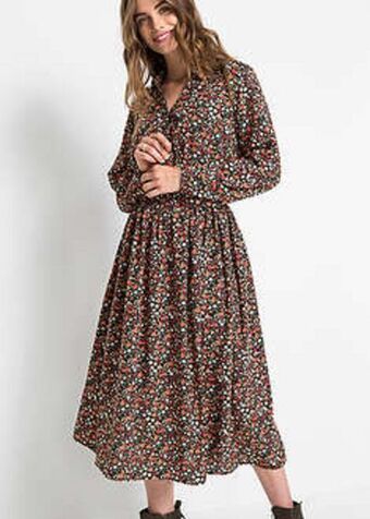 BonPrix Sukienka midi z nadrukiem oferta