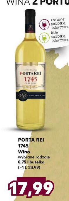 Kaufland Wino portarei 1745 medium dry oferta