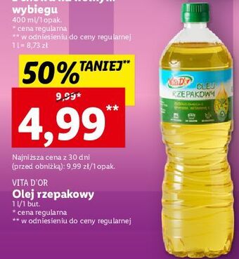 Lidl Olej rzepakowy vitae d'oro oferta