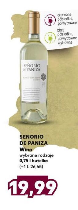 Kaufland Wino senorio de paniza tinto semi-seco oferta