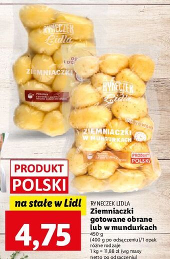 Ziemniaczki ugotowane w mundurkach ryneczek lidla