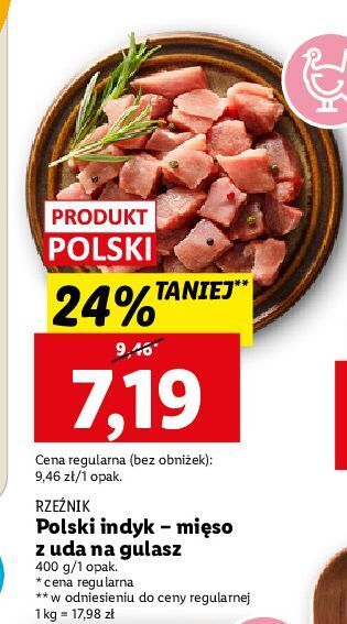 Lidl Gulasz z udźca indyka rzeźnik codzienna dostawa oferta