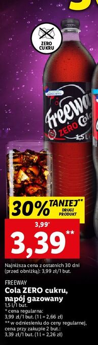 Lidl Cola zero freeway oferta