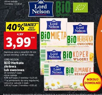Lidl Herbata bio koper włoski lord nelson oferta