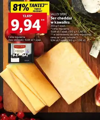 Lidl Ser cheddar vintage valley spire oferta