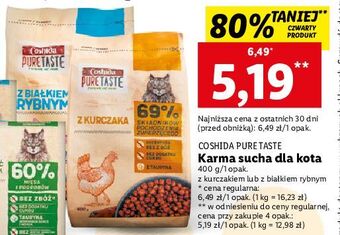 Lidl Karma dla kota z białkiem rybnym coshida pure taste oferta