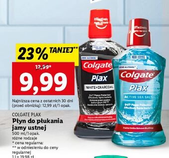 Lidl Płyn do płukania white + charcoal colgate plax oferta