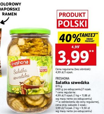 Lidl Sałatka szwedzka freshona oferta