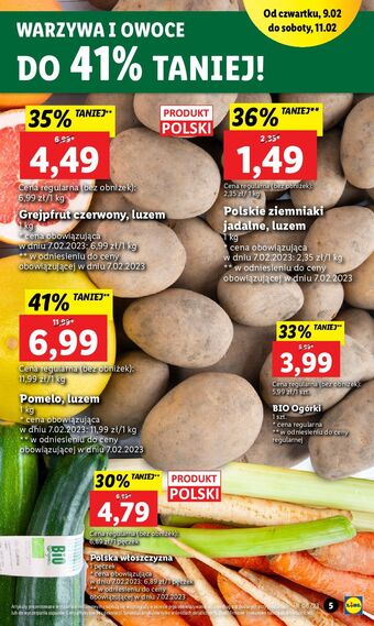 Lidl Grejpfruty czerwone oferta