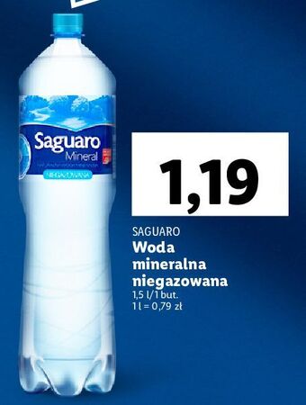 Lidl Woda niegazowana saguaro mineral oferta