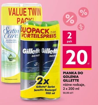Dealz Żel do golenia sensitive skin gillette satin care oferta