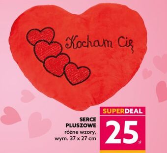 Dealz Serce pluszak 33 x 27 cm oferta