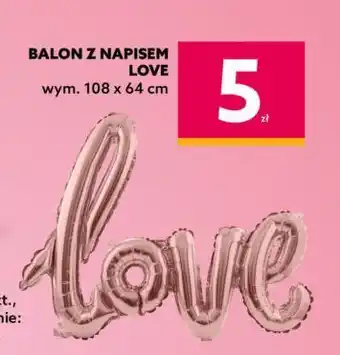 Dealz Balon z napisem love 108 x 64 cm oferta