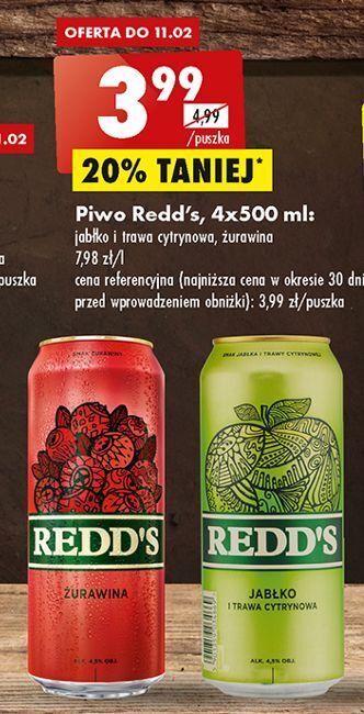Biedronka Piwo redd's cranberry oferta
