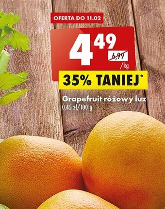 Biedronka Grapefruit różowy oferta