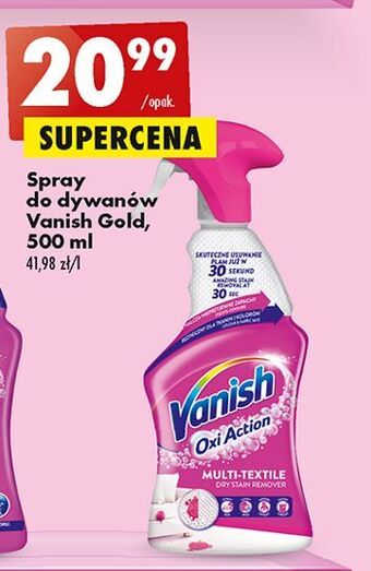 Biedronka Spray do dywanów i tapicerki vanish oxi action oferta