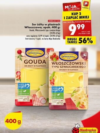 Biedronka Ser włoszczowski typu szwajcarskiego włoszczowa oferta