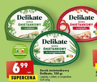 Biedronka Serek śmietankowy ze szczypiorkiem delikate oferta