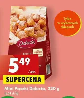 Biedronka Mini pączki o smaku waniliowym delecta oferta