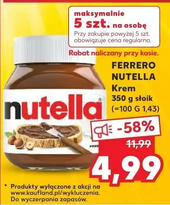 Kaufland Nutella 350g oferta