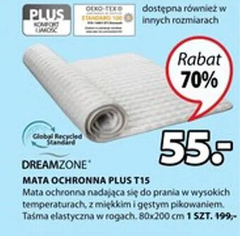 JYSK DreamZone Mata ochronna plus T15 80x200cm oferta