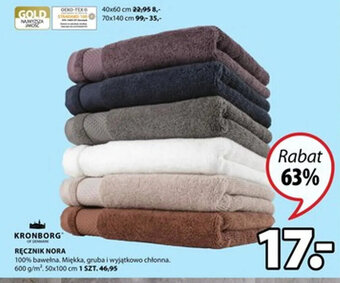 JYSK Kronborg Ręcznik Nora 50x100cm oferta