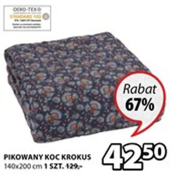 JYSK Pikowany koc Krokus 140x200cm oferta