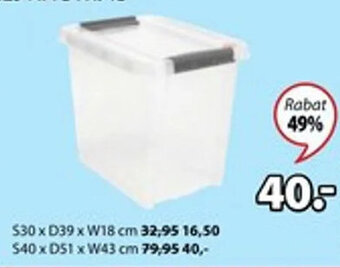 JYSK Pojemnik do przechowywania Probox S40xD51xW43cm oferta