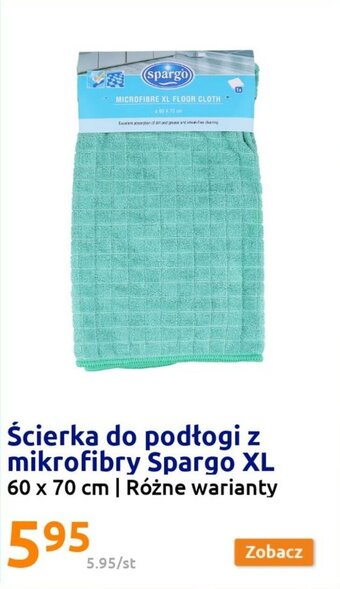 Action Spargo Ścierka do podłogi z mikrofibry XL 60x70cm oferta