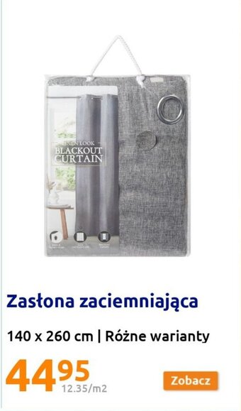 Action Zasłona zaciemniająca 140x260cm oferta
