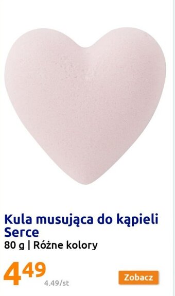 Action Kula musująca do kąpieli serce 80g oferta